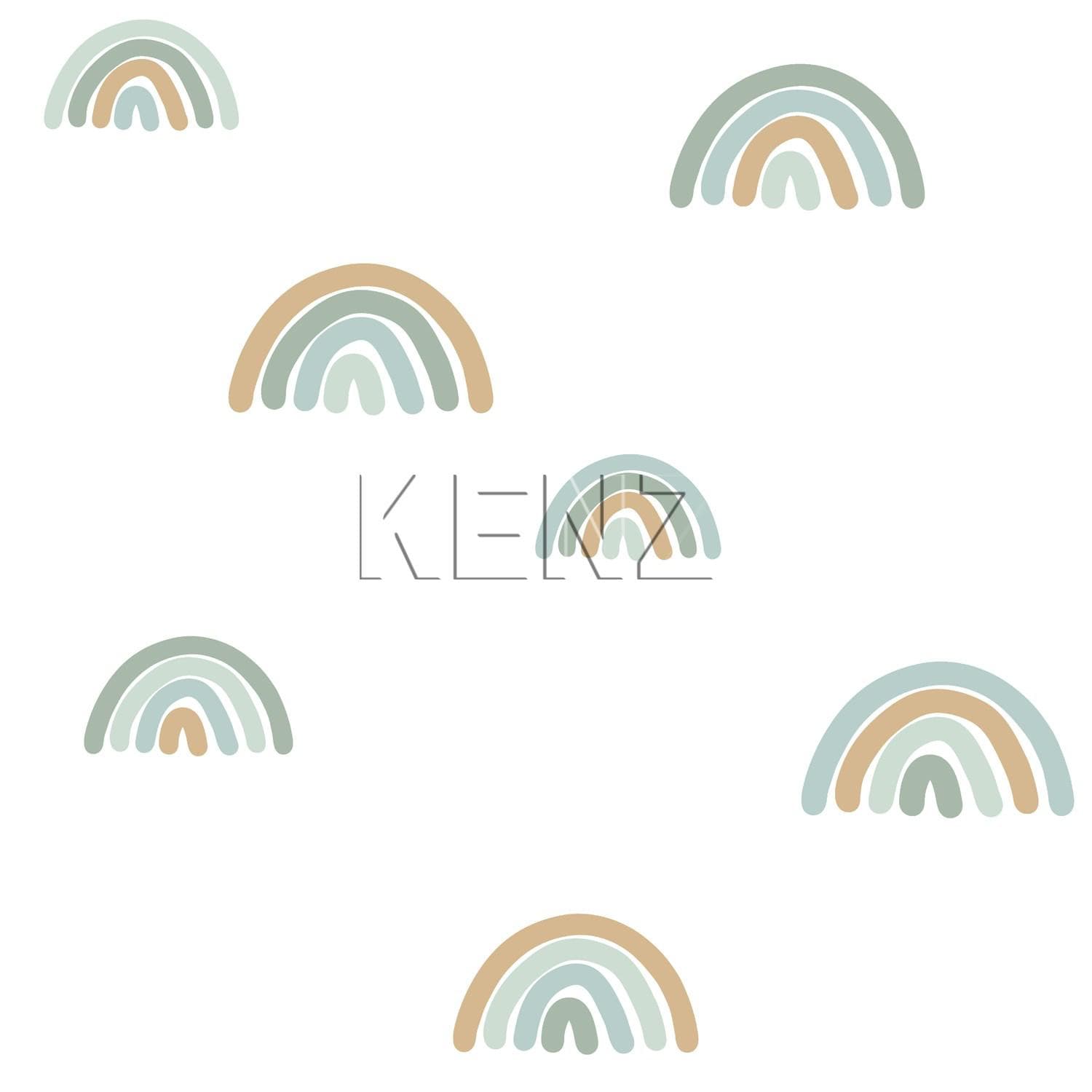 wallpaper rainbows greyish blue, light blue and beige 139254