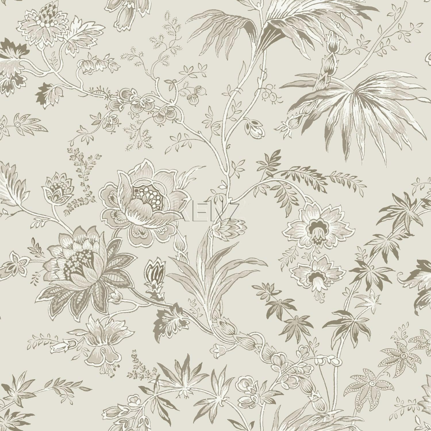 wallpaper flowers beige 326123