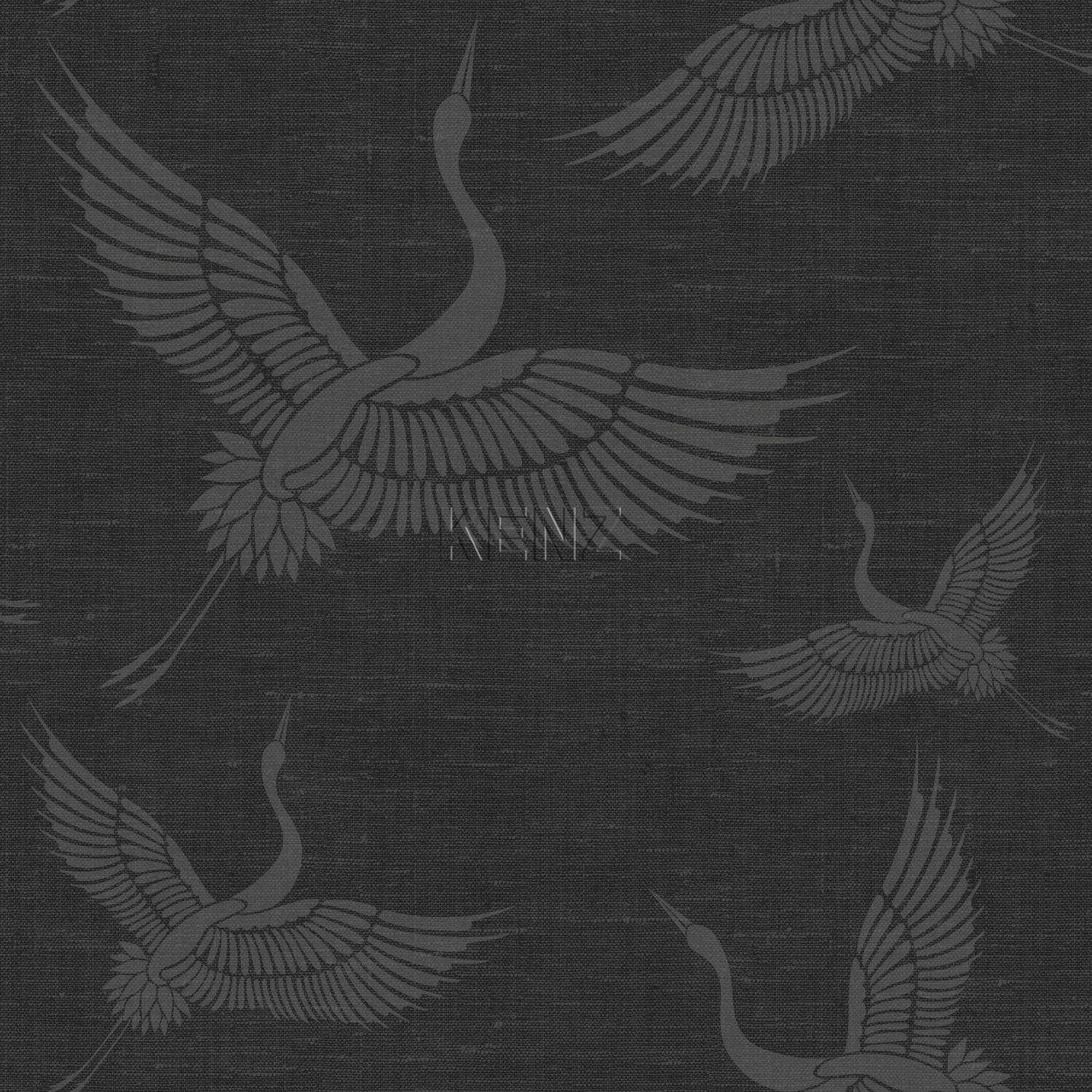 wallpaper cranes dark gray 347760